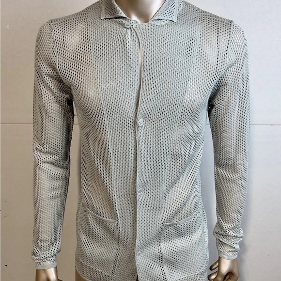 Emporio Armani Light Gray Runway Cardigan